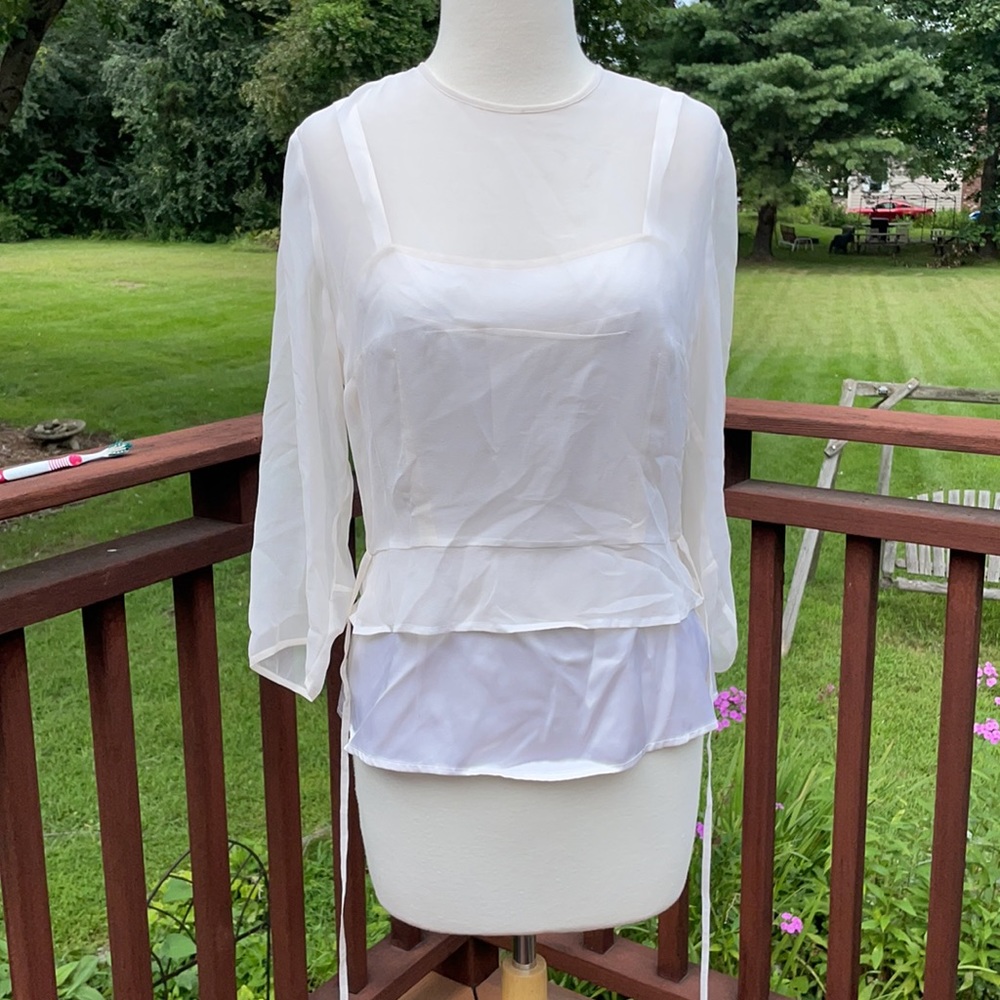 Morgane Le Fay saber silk blouse with silk cami M - Picture 12 of 14